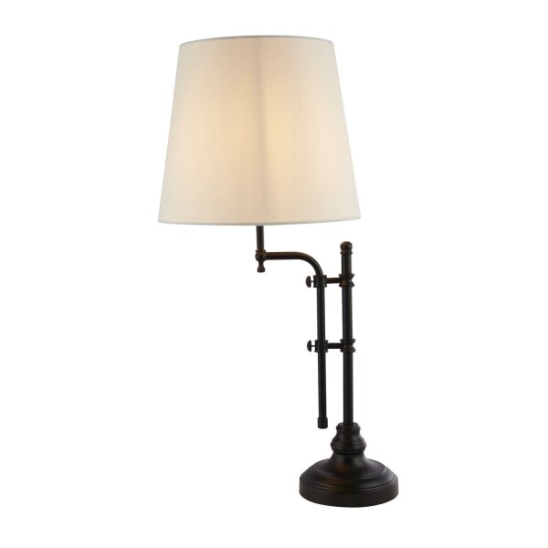 Tischleuchte Rustikal 67-77 cm verstellbar Stoff Metall E27