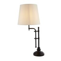Tischleuchte Rustikal 67-77 cm verstellbar Stoff Metall E27