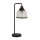 Lampe de table noir clair E27 hauteur 45 cm métal verre