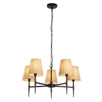 Lustre à 5 flammes Ø 66 cm Rustique E14...