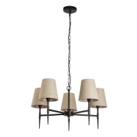 Lustre à 5 flammes Ø 66 cm Rustique E14...