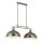 Suspension en métal L : 81,5 cm en argent 2 flammes E27