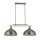 Suspension en métal L : 81,5 cm en argent 2 flammes E27