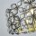 Suspension cristal Ø 48 cm rond 5x E14 laiton noir