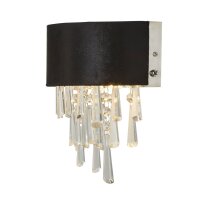 Wandleuchte Schwarz mit Schalter B: 23,5 cm Up Down