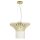 Lampe à suspendre Art déco Ø 60 cm cristal métal 8x G9 en laiton