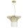 Lampe à suspendre Art déco Ø 60 cm cristal métal 8x G9 en laiton