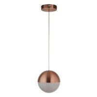 LED Hängelampe Kupfer Ø 25 cm rund Glas...