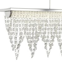 LED Hängelampe Kristall B: 65 cm 4000 K Chrom Klar