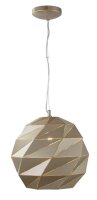Hängelampe in Gold Metallic E27 D: 32 cm Metall Modern