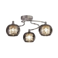 Deckenlampe 3-flammig G9 Rauchglas Metall