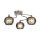 Deckenlampe 3-flammig G9 Rauchglas Metall