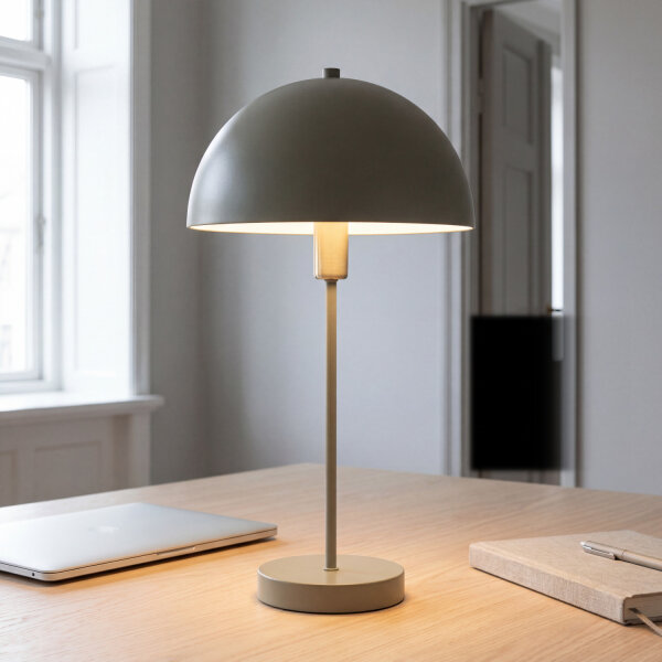 Bauhaus Tischlampe Grün Metall E14 H:46,2 cm Pilzlampe