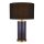 Tischleuchte Stoff Glas Blau Schwarz Gold E27 52,5 cm hoch