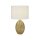 Tischlampe Keramik Stoff E27 45 cm Ø 28 cm Gold Creme-Weiß