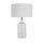Lampe de table verre tissu blanc 62 cm E27 élégant