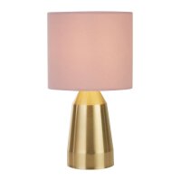 Lampe de table métal tissu H : 33 cm petit en rose...
