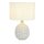 Nachttischlampe E14 36,5 cm D: 25 cm Wei&szlig; Stoff Keramik