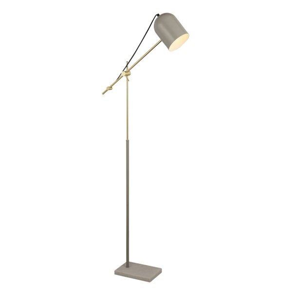 Lampadaire Marbre Socle 149 cm Gris Métal ajustable