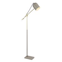 Stehleuchte Marmor Sockel 149 cm Grau verstellbar Metall