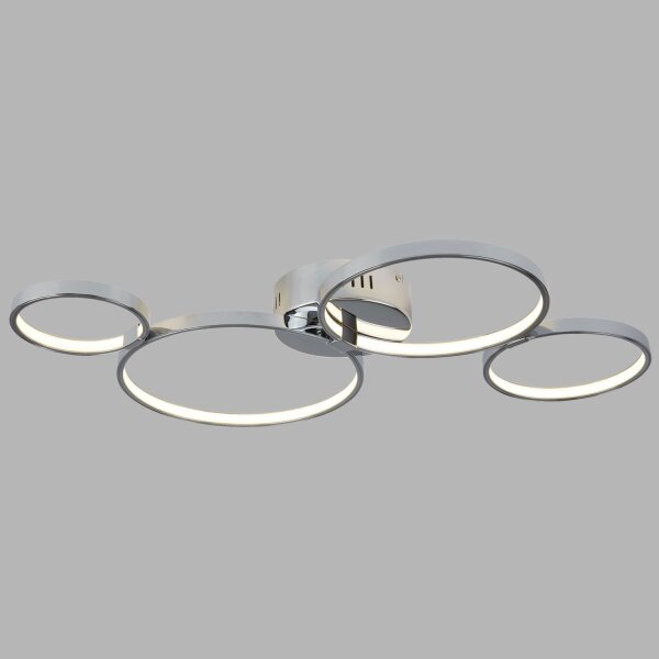 LED Deckenlampe Chrom B: 75 cm 3000 K 2240 lm Metall