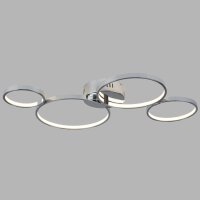 Plafonnier LED Chrome L : 75 cm 3000 K 2240 lm Métal