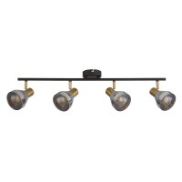 Deckenstrahler Glas Metall B: 84 cm 4-flammig E14...