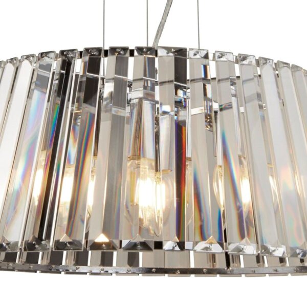Lampe à suspendre cristal 5x E14 Ø 47 cm rond Art Nouveau