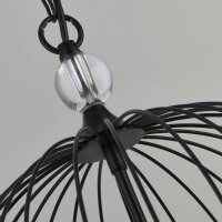 Pendelleuchte 5-flammig Schwarz E14 Ø 36 cm Metall...