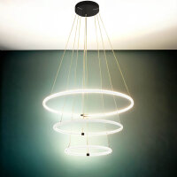 Kronleuchter LED Schwarz Wei&szlig; 3000 K 7195 lm...