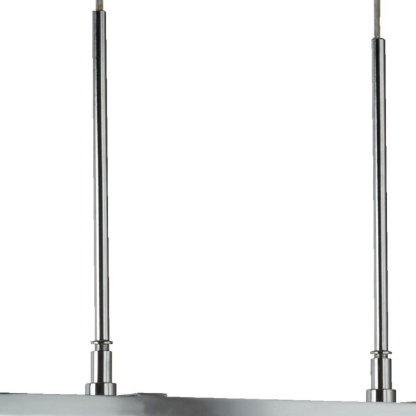 Pendelleuchte 3-flammig Chrom Klar E27 Glas Metall