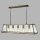 Suspension verre métal L : 90 cm en laiton antique 5x E27
