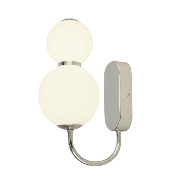 Applique LED Chrome Blanc 3000 K H : 28 cm Métal Verre