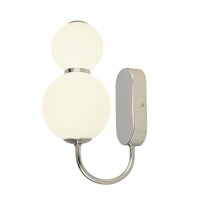 LED Wandleuchte Chrom Wei&szlig; 3000 K H: 28 cm Metall Glas