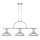 Pendelleuchte RURAL in Silber 3xE27 Esstisch Lampe