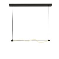 LED Pendelleuchte Schwarz matt Weiß Metall 2700 K...