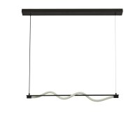 LED Pendelleuchte Schwarz matt Weiß Metall 2700 K...