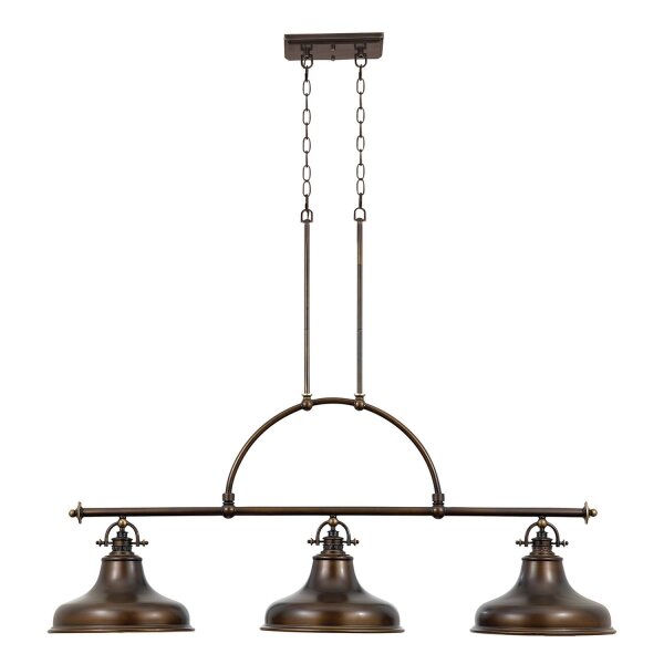 XXL Lampe suspendue RURAL en bronze Lampe 3xE27