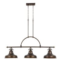 XXL Lampe suspendue RURAL en bronze Lampe 3xE27