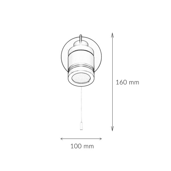 Wandlampe IP44 GU10 Ø 10 cm Schwarz matt verstellbar