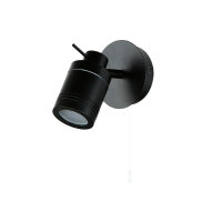 Applique IP44 GU10 Ø 10 cm noir mat orientable