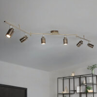 Spot de plafond 6-flamme IP44 GU10 en laiton antique...