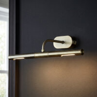 Bilderlampe verstellbar B: 35 cm 2x G9 in Messing antik