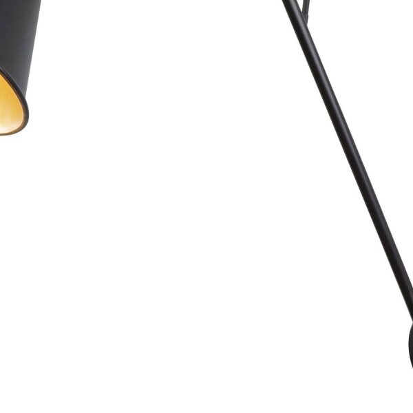 Wandlampe mit Schalter verstellbar Schwarz Gold Gelenke