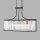 Lampe à suspendre cristal 78 cm de long 5x E14 métal verre