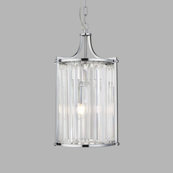 Hängelampe Kristall Ø 26 cm 2x E14 Glas Metall Jugendstil