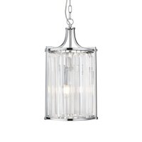 H&auml;ngelampe Kristall &Oslash; 26 cm 2x E14 Glas Metall Jugendstil