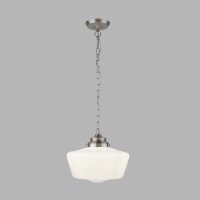 Hängeleuchte IP44 E27 D: 30 cm in Silber matt...