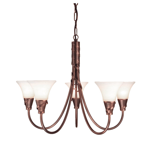 Lustre ROHDIN Rustique 5x14 raccourcissable Lampe