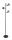 Stehlampe 3-flammig E14 153 cm Rauchglas verstellbar